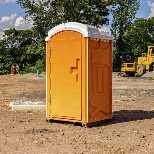 how often are the porta potties cleaned and serviced during a rental period in Davis City IA